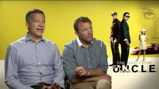 The Man from UNCLE Director Guy Ritchie  Lionel Wigram Official Movie Interivew  ScreenSlam