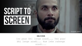 Haider  Script To Screen Comparison