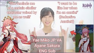 Yae Miko Japanese Voice Actor Interview Ayane Sakura    Genshin Impact ENG Sub