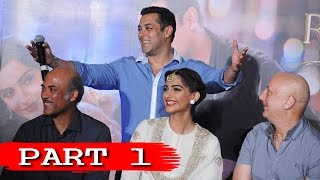UNCUT Prem Ratan Dhan Payo Trailer Launch  Salman Khan Sonam Kapoor  Part 1