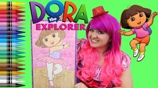 Coloring Dora The Explorer Nickelodeon GIANT Coloring Book Page Crayola Crayons  KiMMi THE CLOWN