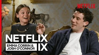 Charles and Diana Chat  Josh OConnor and Emma Corrin  The Crown  Netflix IX