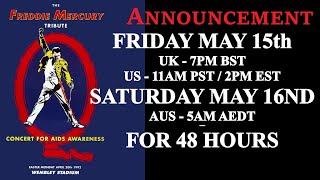 QUEEN  The Freddie Mercury Tribute Concert  Stream  Friday 15th MAY