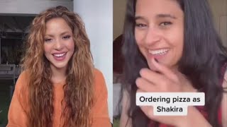 Shakira REACTS to Viral Impression of Her Ordering a Pizza