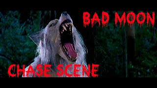 Bad Moon 1996  werewolf chase scene  Thor Rescue HD