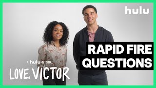 Rapid Fire Questions Rachel Hilson and Mason Gooding  Love Victor  A Hulu Original