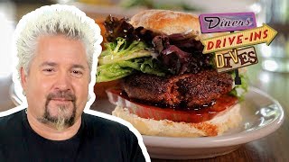 Burger Made Entirely of BACON  Diners Driveins and Dives with Guy Fieri  Food Network