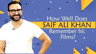 How Well Does Saif Ali Khan Remember his Films  Laal Kaptaan  Taimur