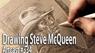 Drawing Steve Mcqueen as Tom Horn Western Art