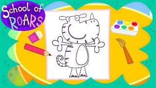 School of Roars  Drawing  Cartoon Monsters  How To Draw Wufflebump  Drawing Cartoons for Children