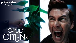 Crowley Versus His House Plants  Good Omens  Prime Video