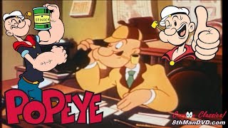 POPEYE THE SAILOR MAN Private Eye Popeye 1954 Remastered HD 1080p  Jackson Beck Jack Mercer