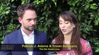THIS BAR SAVES LIVES Interview  Patrick J Adams and Troian Bellisario