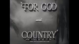 FOR GOD AND COUNTRY US ARMY CHAPLIN CORPS WWII Film w RONALD REAGAN 71562