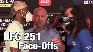 UFC 251 FaceOffs Kamaru Usman vs Jorge Masvidal  Fight Island