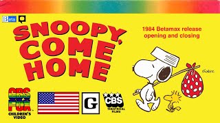 Opening and Closing to Snoopy Come Home 1984 Betamax True HQ 4K 60fps