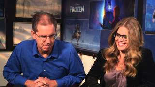 Frozen Chris Buck  Director  Jennifer Lee  DirectorWriter On Set Movie Interview  ScreenSlam