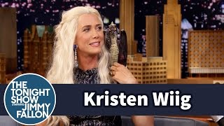 Jimmy Interviews Khaleesi from Game of Thrones Kristen Wiig