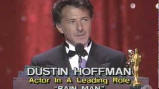 Dustin Hoffman Wins Best Actor  61st Oscars 1989