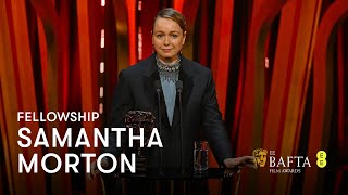 Samantha Morton collects her BAFTA Fellowship Award  EE BAFTA Film Awards 2024