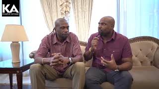 Barry Wilkinson had a chit chat session with Sir Curtly Ambrose