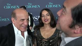 Paul BenVictor and Shereen Khan Carpet Interview at The Chosen S4 Premiere