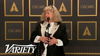 Cruella Costume Designer Jenny Beavan Full Backstage Oscars Speech