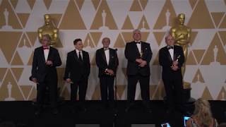 Richard King Gregg Landaker Gary A Rizzo Oscars Backstage Interview 2018  ScreenSlam