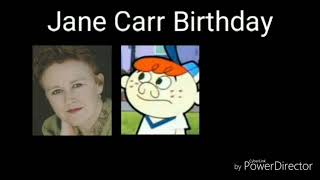 Jane Carr birthday