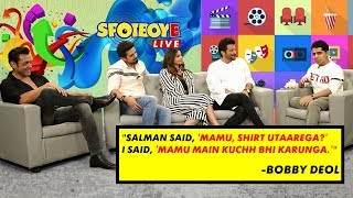 Bobby Deol Anil Kapoor Saqib Saleem  Daisy Shah Talk About Their Film RACE 3 SpotboyE