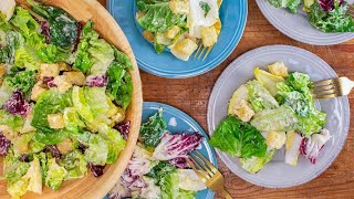 Caesar Salad with Homemade Dressing and Croutons By Salt Fat Acid Heat Author Samin Nosrat