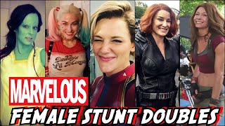 GORGEOUS FEMALE  STUNT DOUBLES WITH FEMALE ACTION HEROES