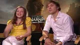 Georgie Henley William Moseley interview for Prince Caspian