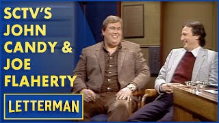 John Candy And Joe Flaherty Talk Hockey And Comedy  Letterman