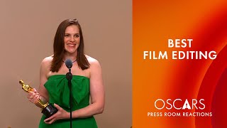 Best Film Editing  Oppenheimer  Jennifer Lame  Oscars 2024 Press Room Speech