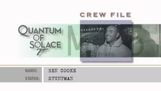 Ben Cooke Stuntman on Quantum of Solace
