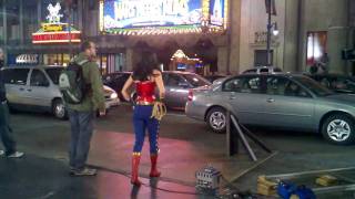 Wonder Woman Pilot Filming  Stunt Woman Shauna Duggins Leaps Into Action 36
