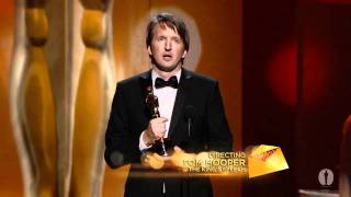 Tom Hooper winning the Oscar for Directing