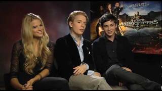 Gabriella Wilde Freddie Fox and Logan Lerman Interview  The Three Musketeers 2011