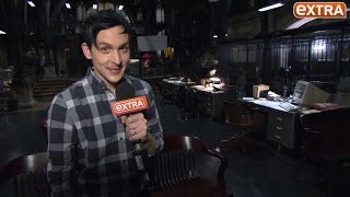 Robin Lord Taylor aka The Penguin Gives Extra a Tour of Gotham Set