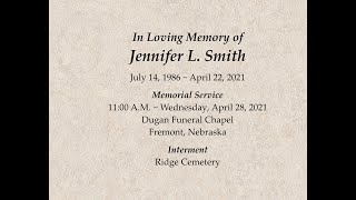 Memorial Service for Jennifer L Smith