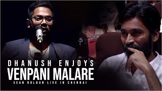 Dhanush enjoys Venpani Malare  Paarthaen Live by RR  Sean Roldan Live in Chennai  Silver Tree