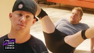 Channing Tatum Grooms James Corden for Magic Mike Live