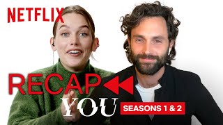 Penn Badgley and Victoria Pedretti Recap YOU S1 and S2  Netflix