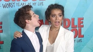 Isabela Moner  Thomas Barbusca Awkward Moment Middle School The Worst Years of My Life Premiere