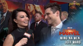 Agents of SHIELD MingNa Wen and Jeff Ward at the Captain Marvel Premiere