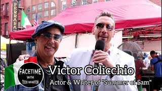Todd interviews actor Victor Colicchio at the 6th Annual Cha Chas Meatball Eating Contest