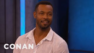 Isaiah Mustafa Gifted Stephen King Old Spice Socks  CONAN on TBS