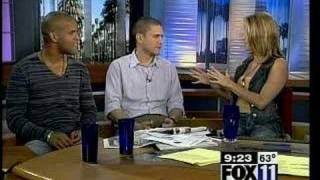 Wentworth Miller and Amaury Nolasco at Good Day LA