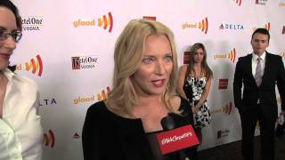 Angela Featherstone  Michelle Paradise Interview GLAAD Media Awards